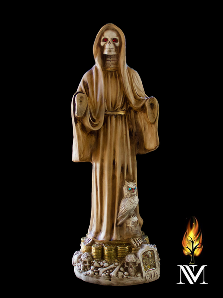 Santa Muerte 20-inch Bone Robe Statue